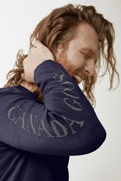Ropa Canada Goose Hombre Mexico - Welland Suéteres Azul Marino YG8271693